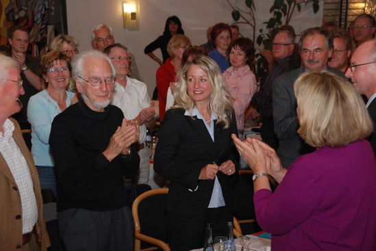 Claudia Sünder mit Erhard Eppler